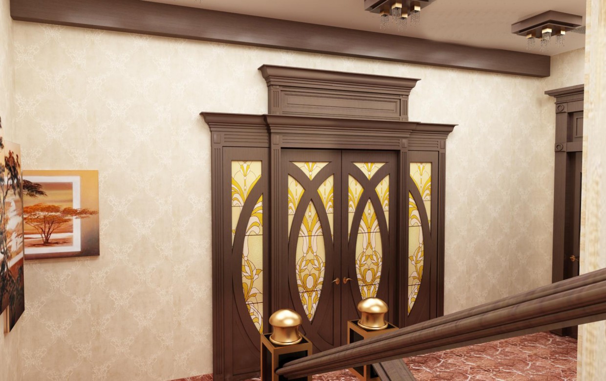 imagen de Una entrada de hotel en 3d max vray