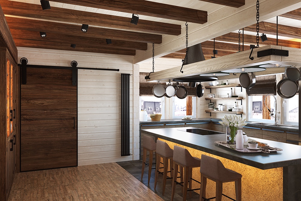 imagen de cocina en Blender cycles render