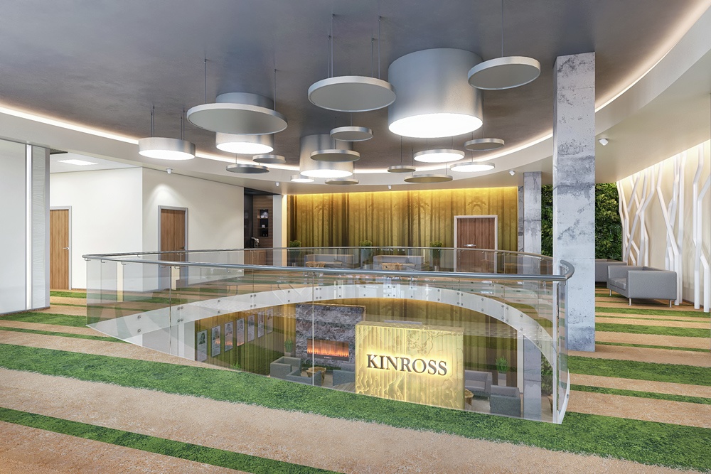 Ufficio della compagnia "KINROSS" (parte 1) in 3d max corona render immagine