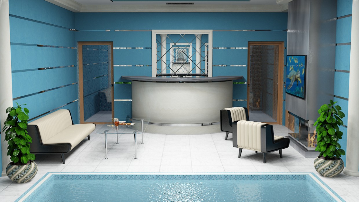 piscina in 3d max vray 2.0 immagine