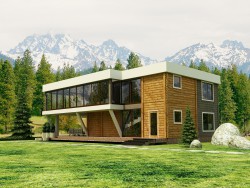 Cabane en bois rond