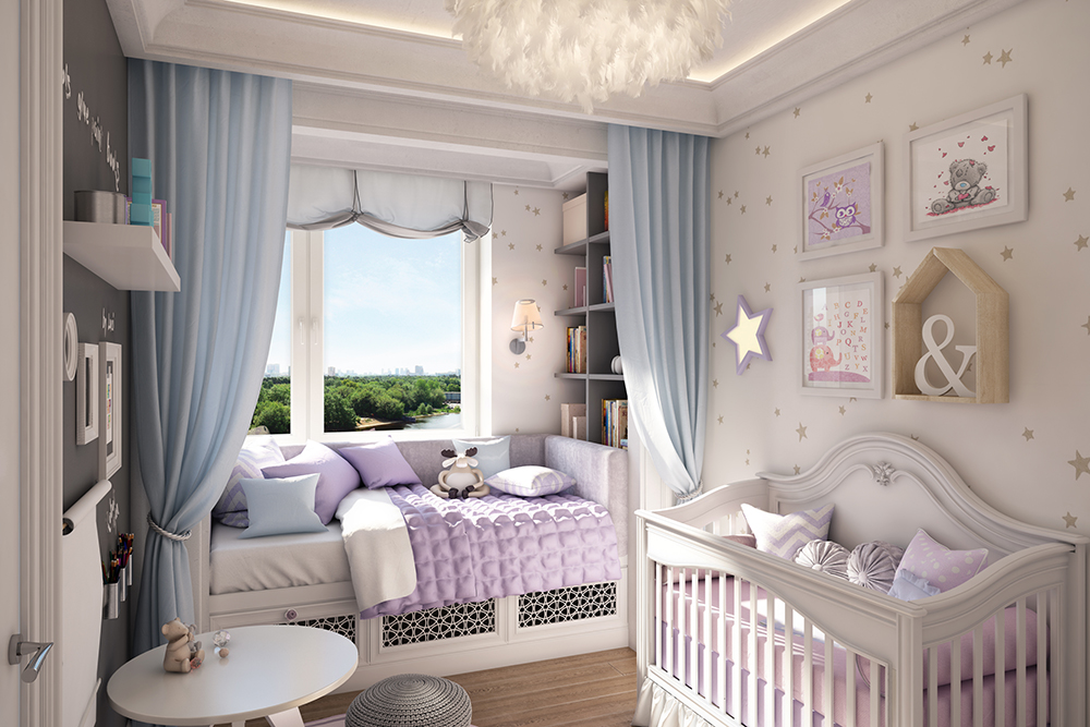 La fille des enfants dans 3d max corona render image