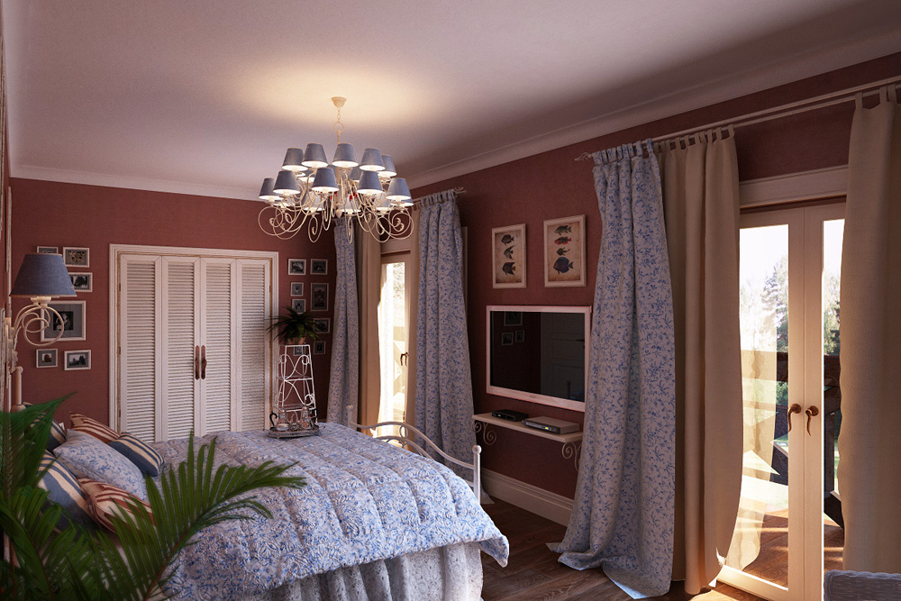 Chambre à coucher dans 3d max corona render image