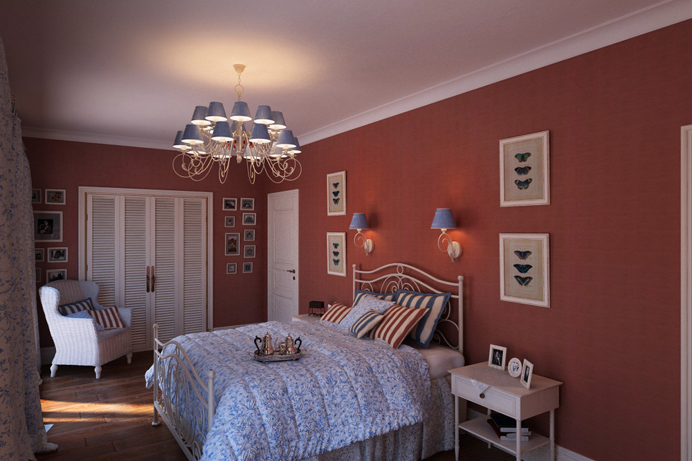 Bedroom in 3d max corona render image