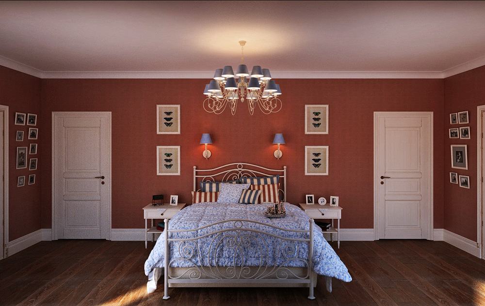 Bedroom in 3d max corona render image