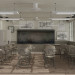 Salle de classe... dans Cinema 4d vray image