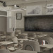 Salle de classe... dans Cinema 4d vray image