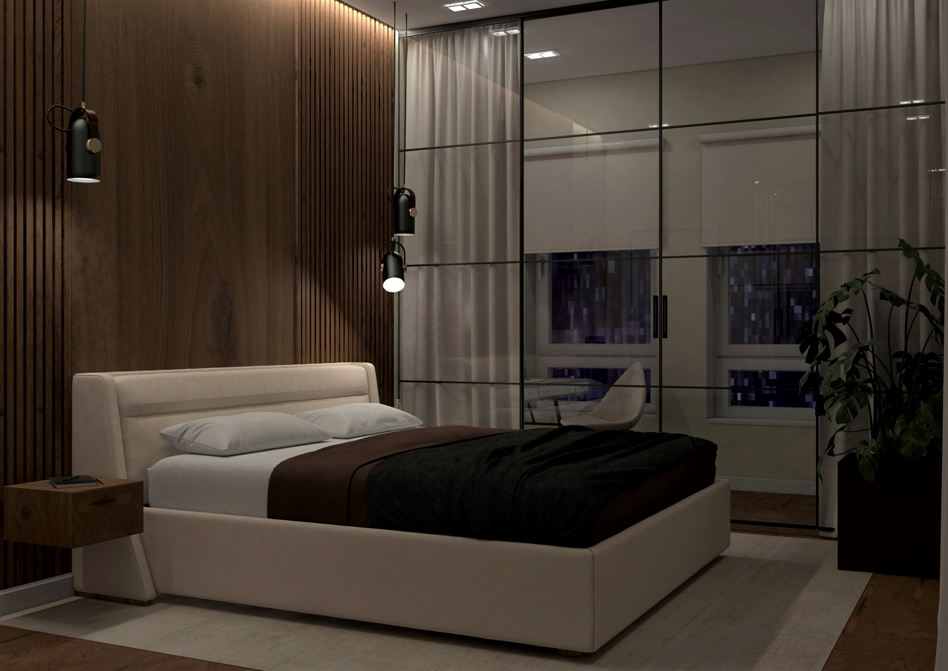 Chambre à coucher dans 3d max vray 3.0 image