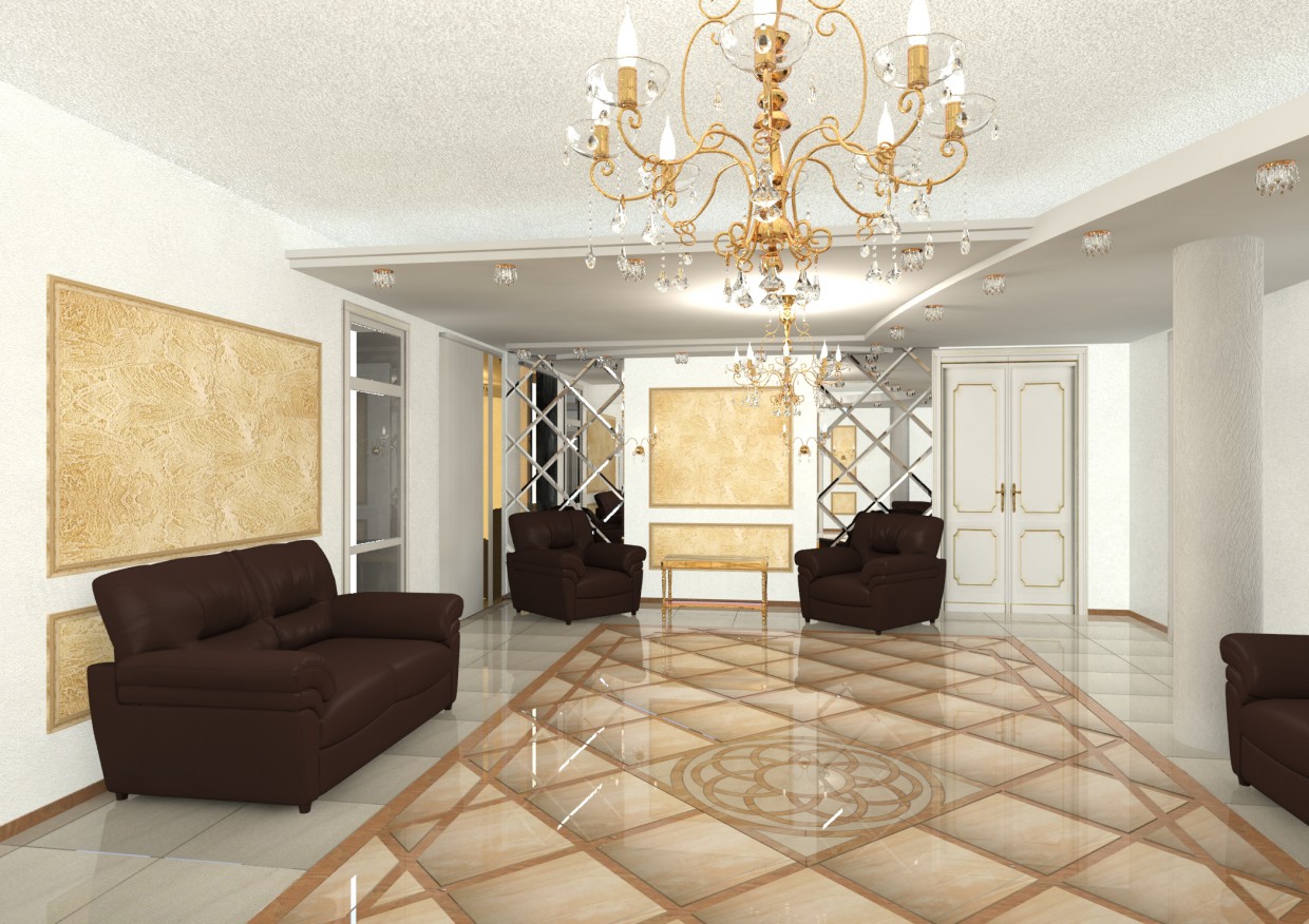 Airport Vip lounge in 3d max mental ray image