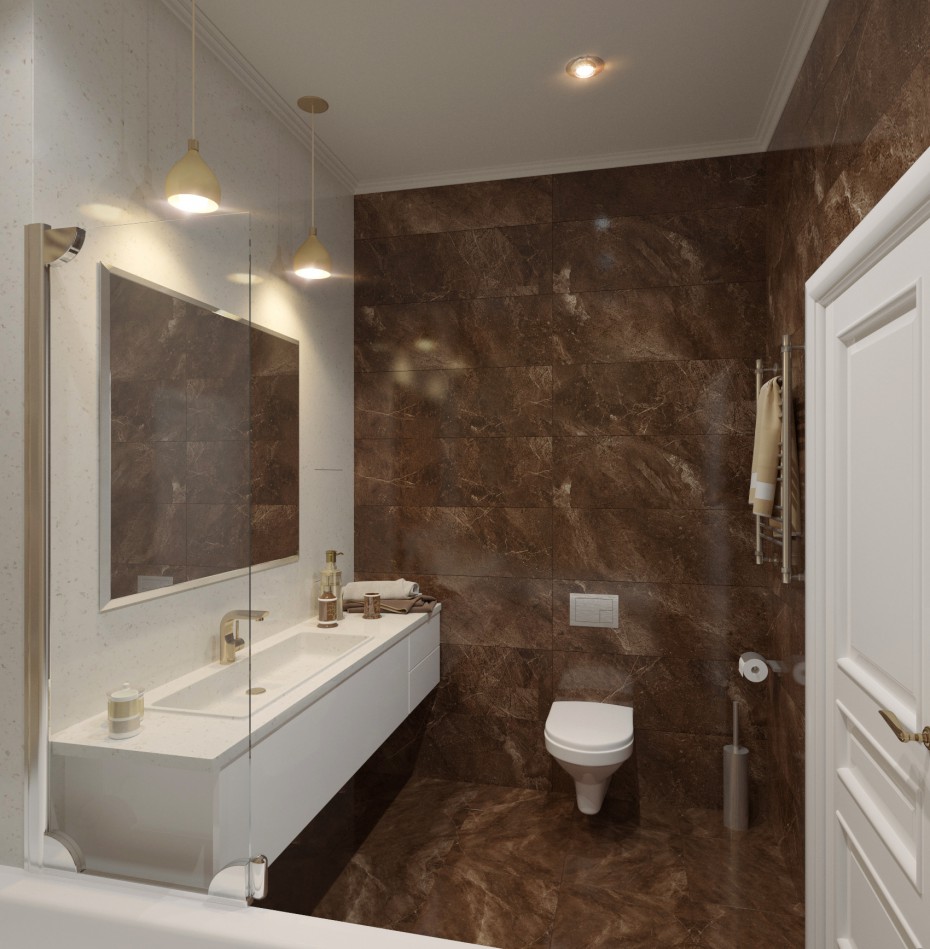 Bagno in 3d max corona render immagine