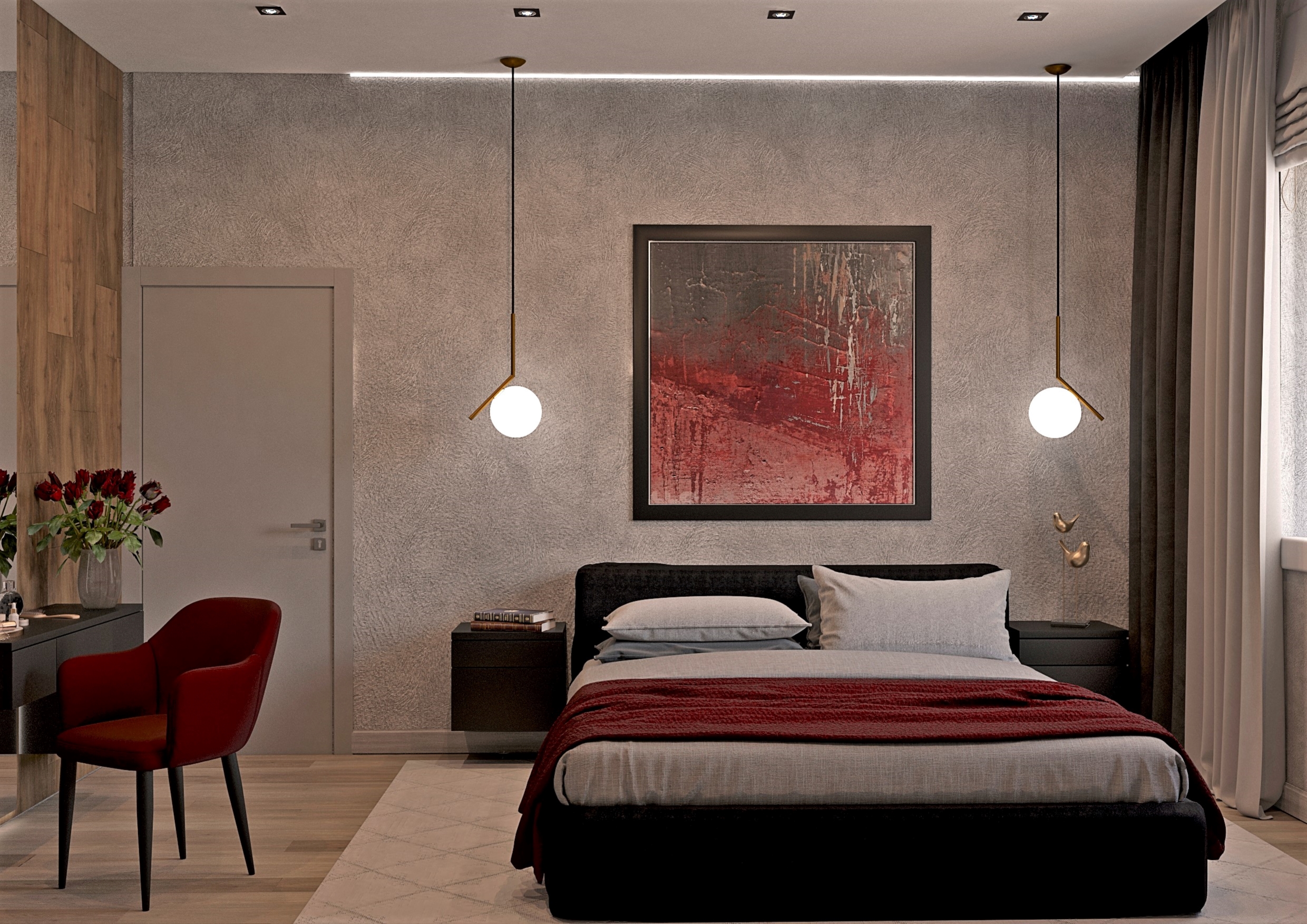 Bedroom in 3d max vray 3.0 image