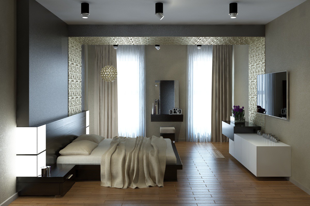 imagen de dormitorio en 3d max vray