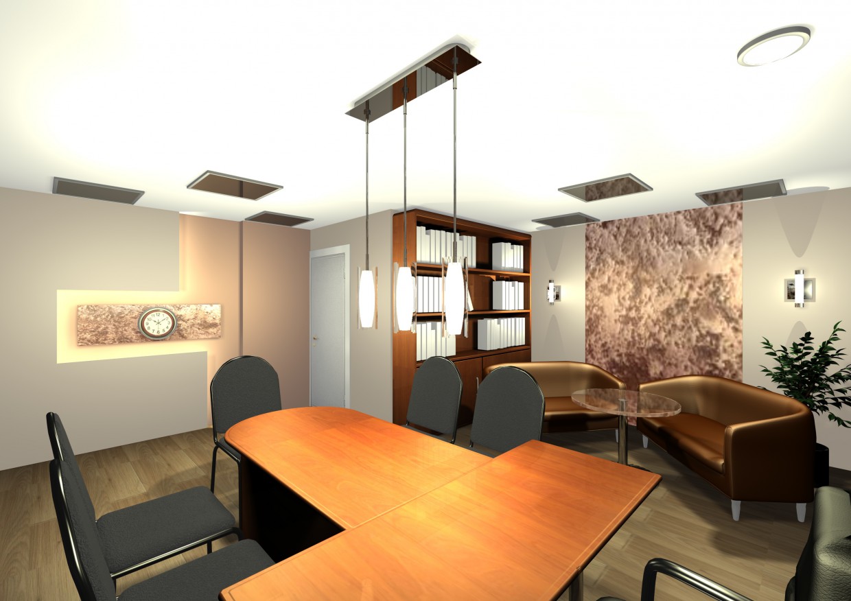 uffici in 3d max mental ray immagine