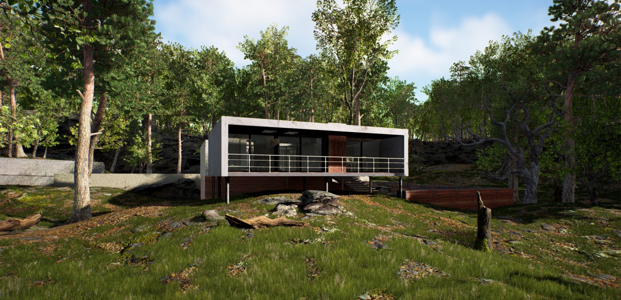 O exterior do motor unreal 4 em 3d max Other imagem