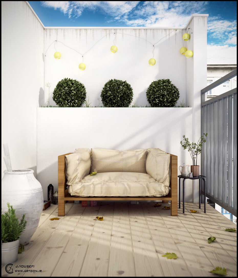 Meinem Balkon in 3d max vray Bild