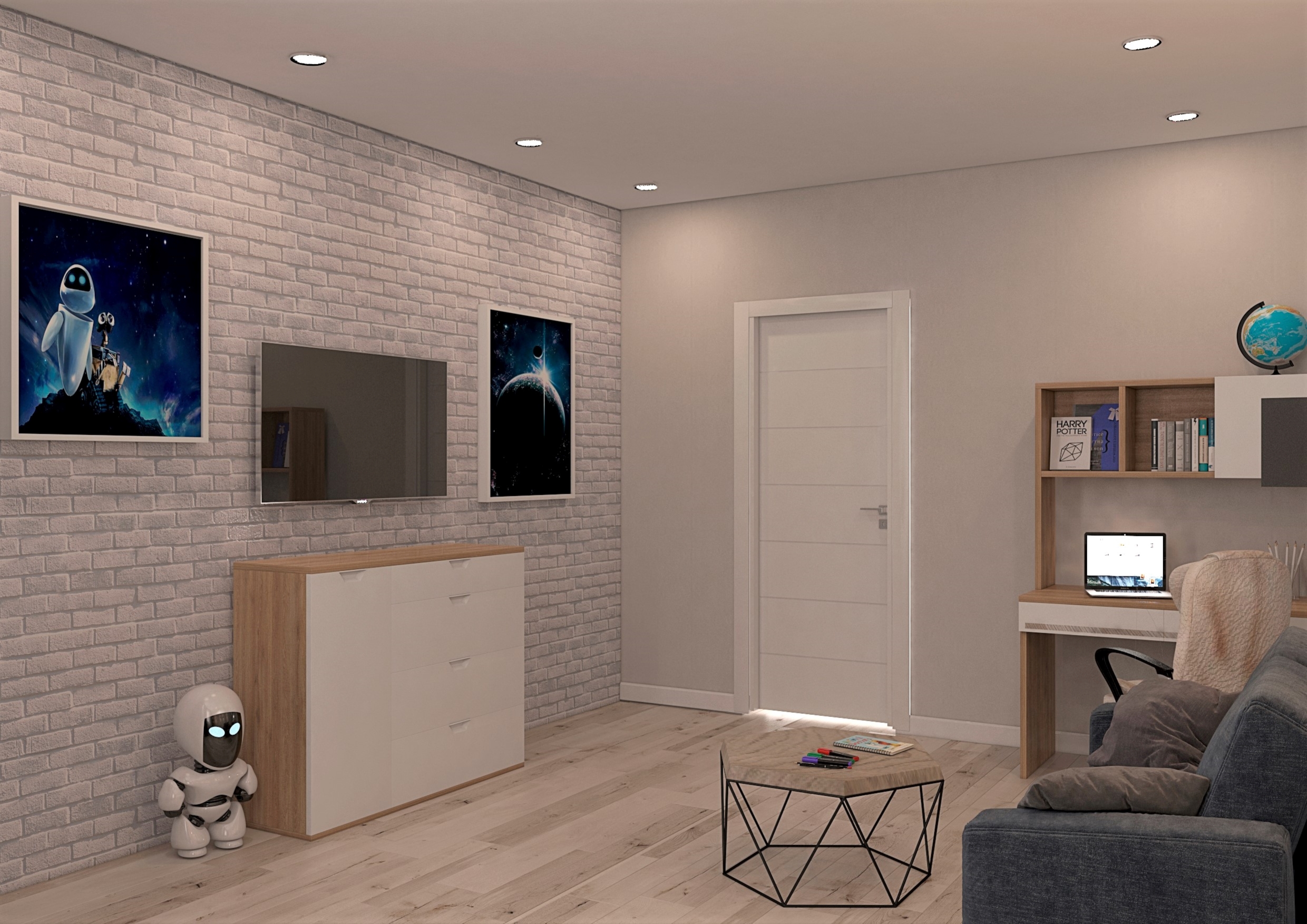 Child's room for a boy in 3d max vray 3.0 image