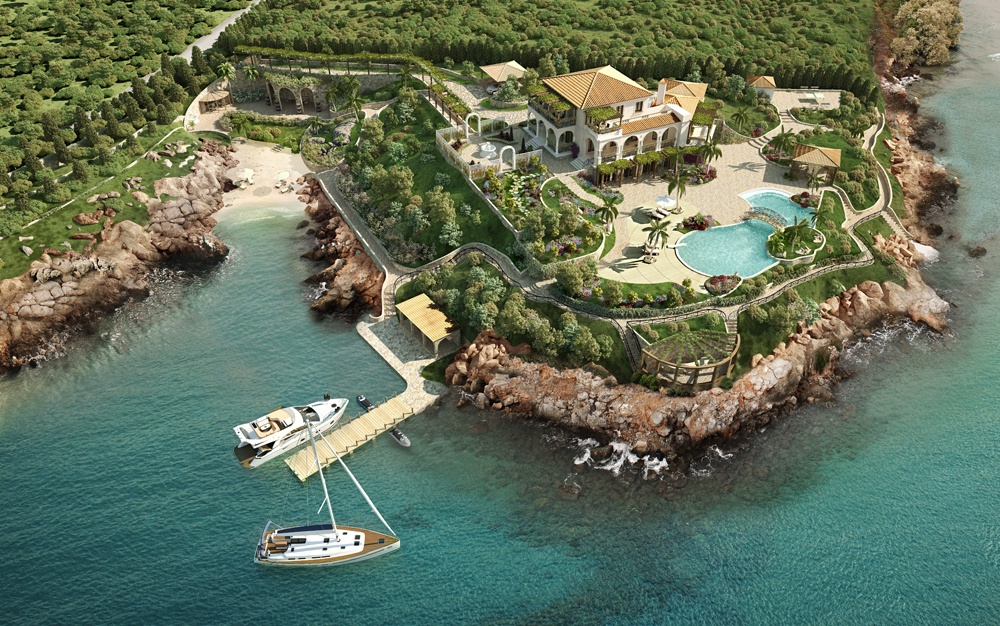 Villa in Crete in 3d max corona render image