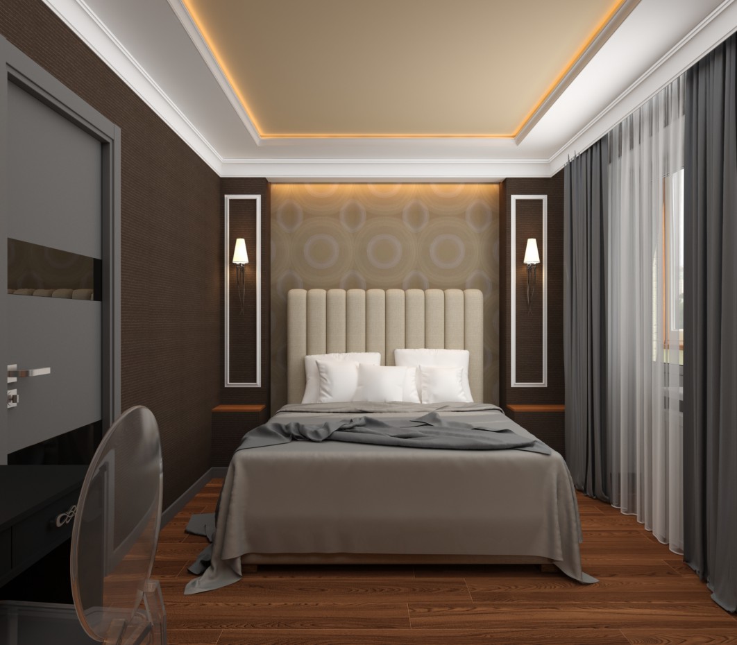 imagen de Dormitorio en el estilo de Art Deco en 3d max vray