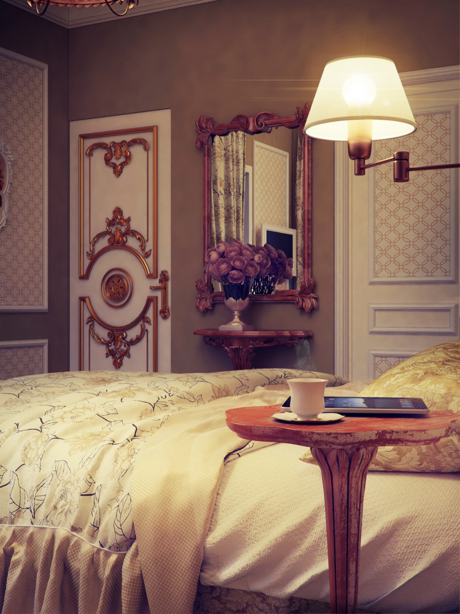 classique de chambre à coucher de commentaires dans 3d max vray image