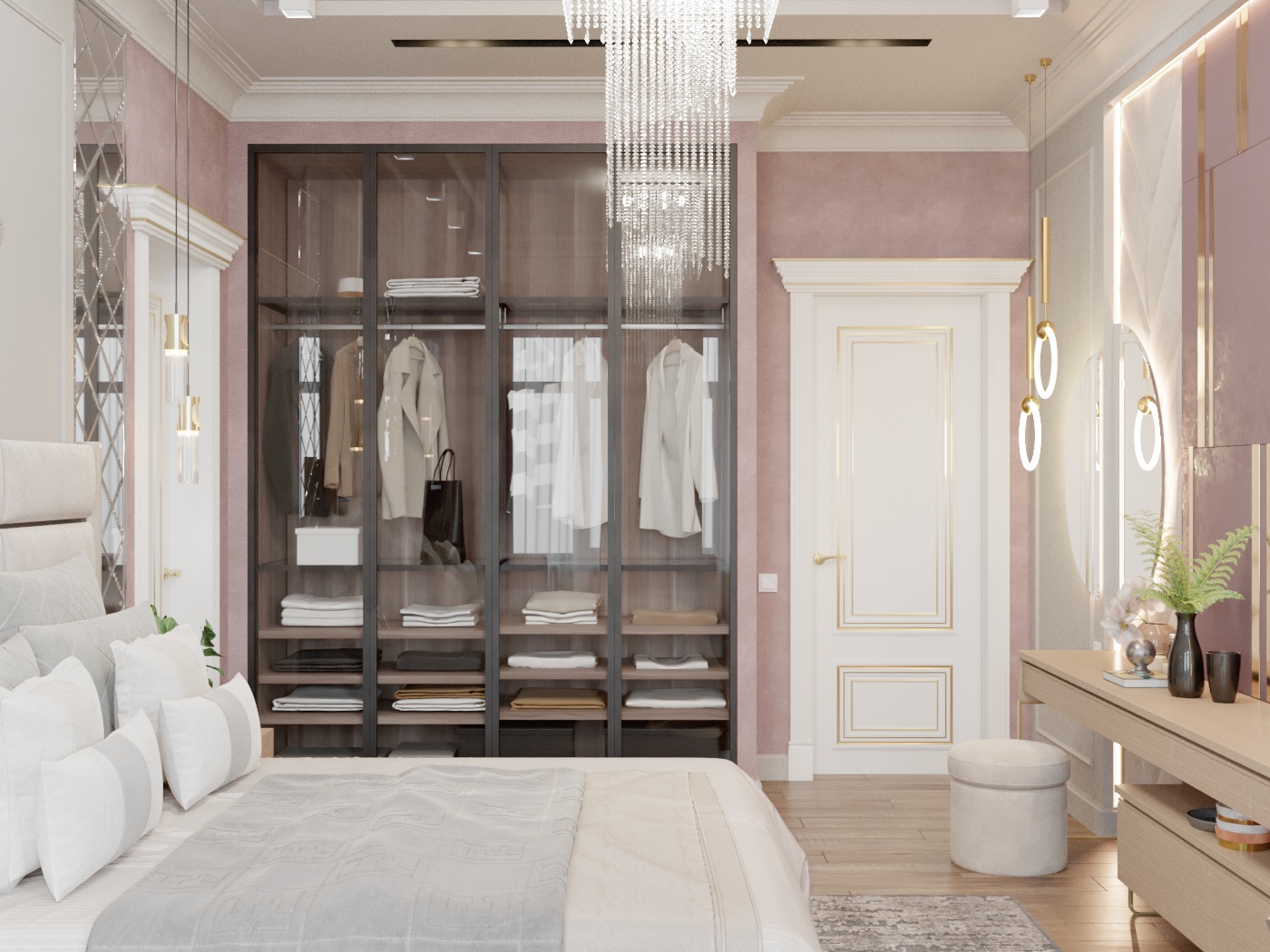 Chambre à coucher dans 3d max corona render image