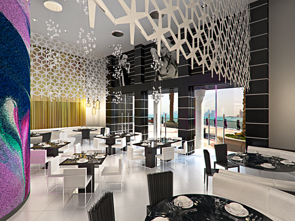 Ristorante a Dubai in Blender cycles render immagine