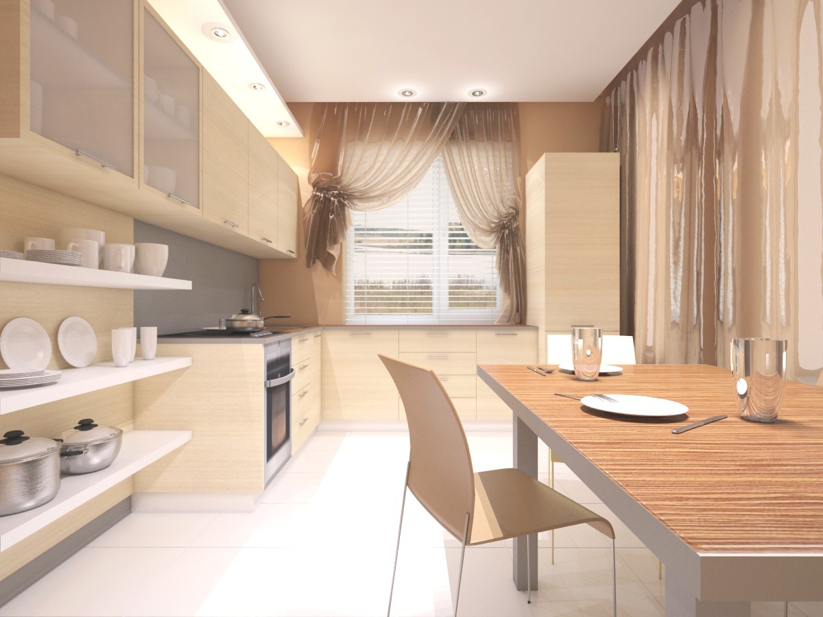 cuisine, 3ème variante dans 3d max vray image