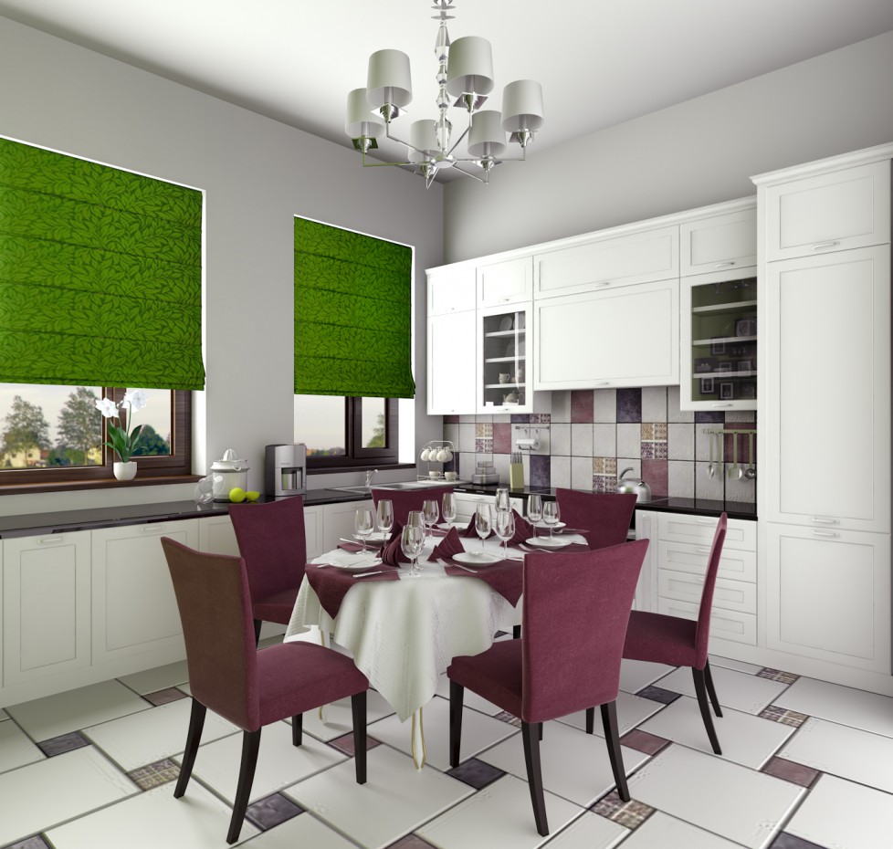 Kitchen in 3d max vray image