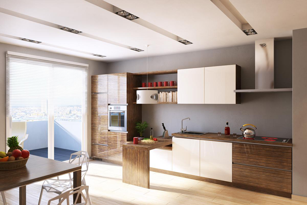 imagen de cocina en Blender cycles render