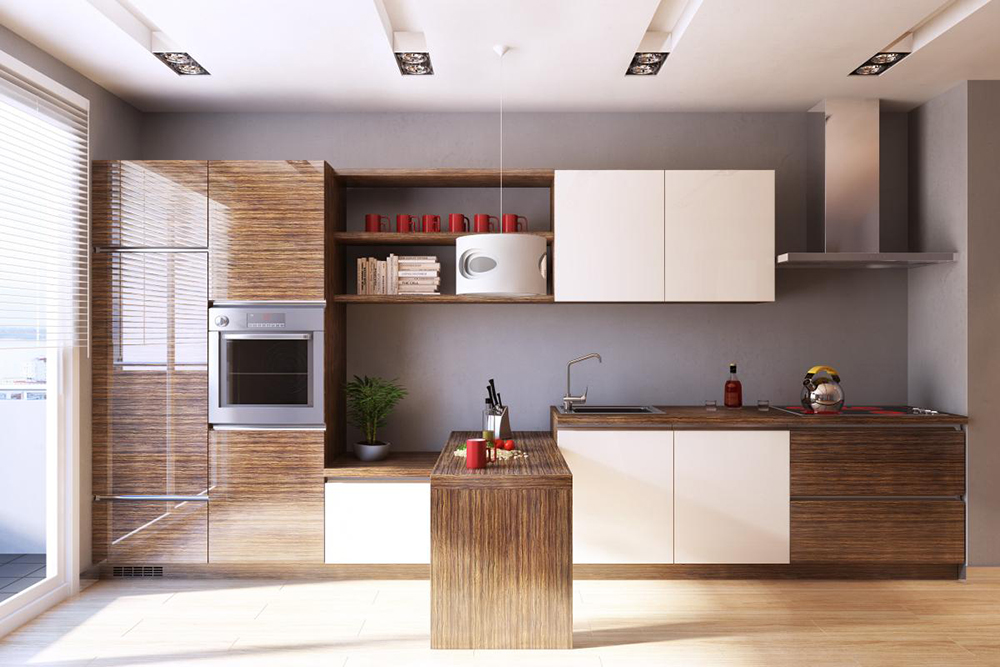 imagen de cocina en Blender cycles render