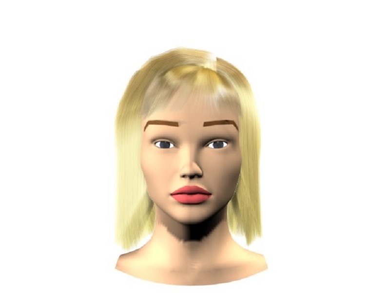 Facial expression in 3d max vray 1.5 image