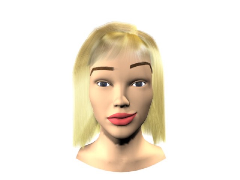 Facial expression in 3d max vray 1.5 image