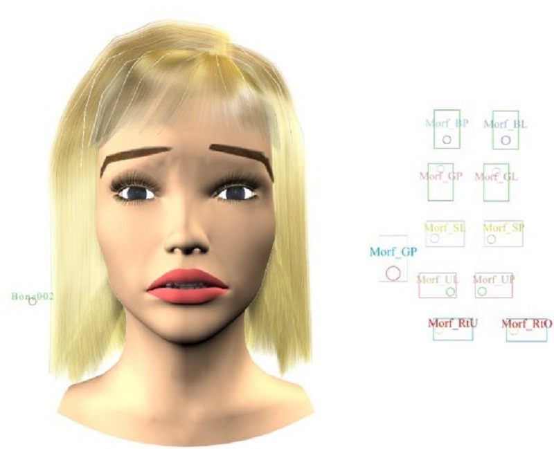 Facial expression in 3d max vray 1.5 image