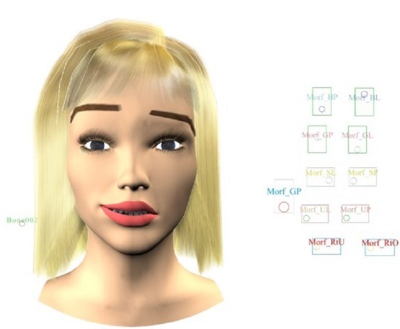 Facial expression in 3d max vray 1.5 image