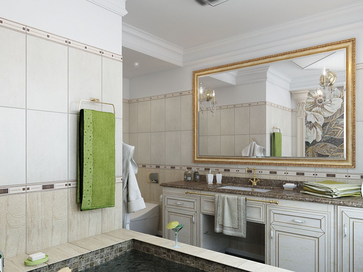 Badezimmer in Privathaus in 3d max vray Bild