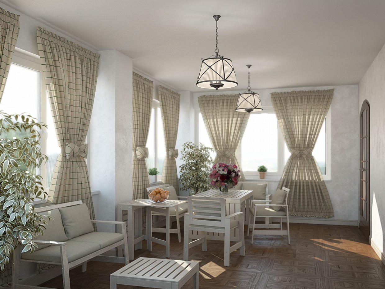 Veranda in 3d max vray resim