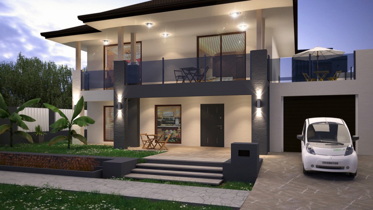 House in 3d max vray 3.0 image