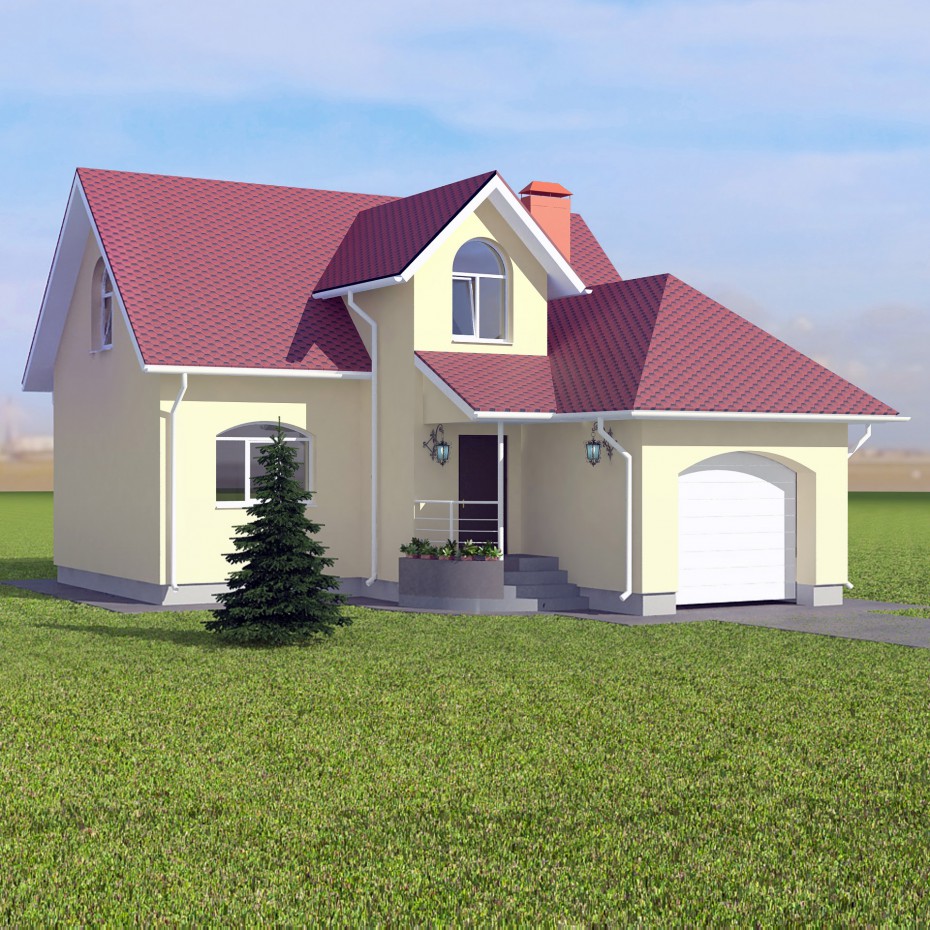 Ferienhaus in 3d max vray Bild