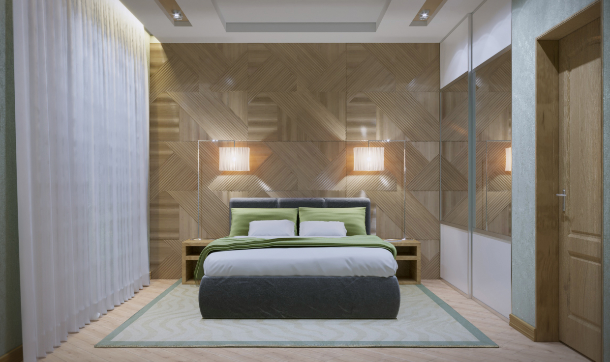 Chambre modeste dans 3d max corona render image