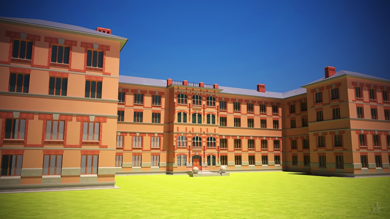 Bâtiment de l’hôpital dans 3d max vray 2.5 image