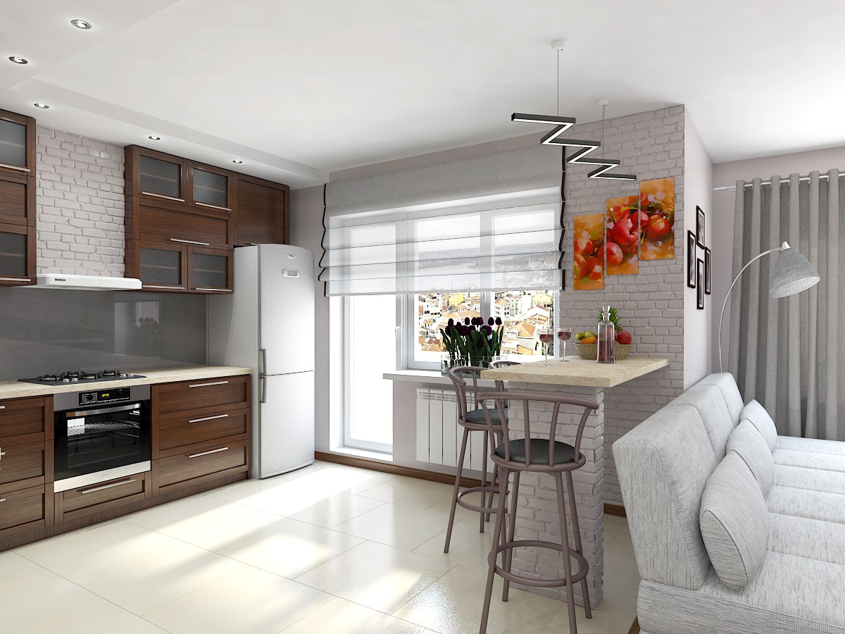 imagen de cocina en 3d max vray