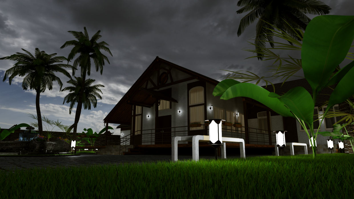 House в Blender cycles render изображение