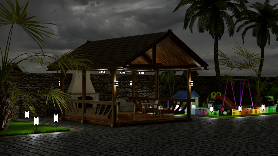 House в Blender cycles render изображение