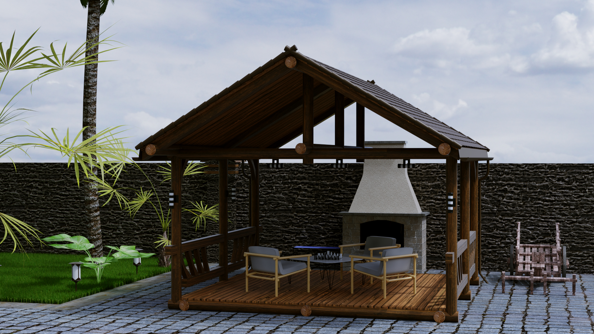 maison dans Blender cycles render image