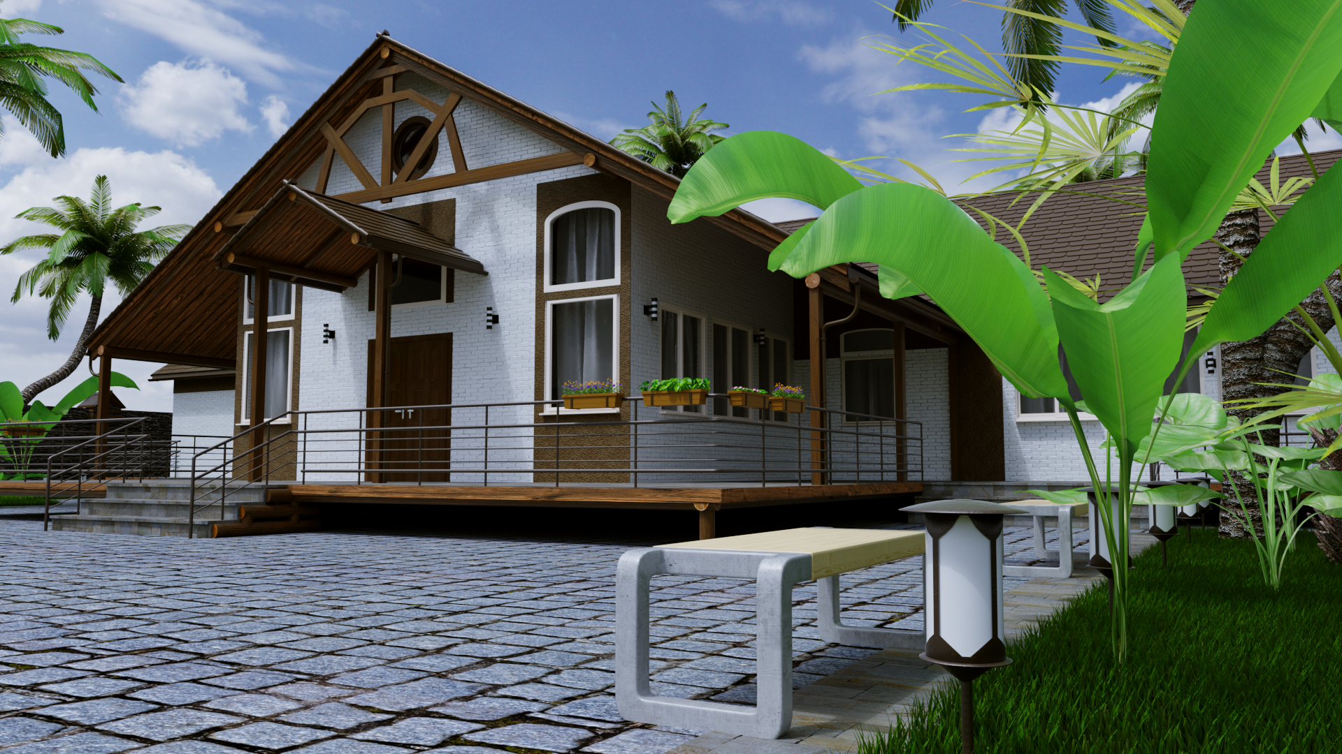 maison dans Blender cycles render image