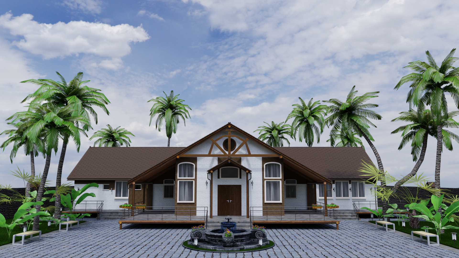 House в Blender cycles render изображение