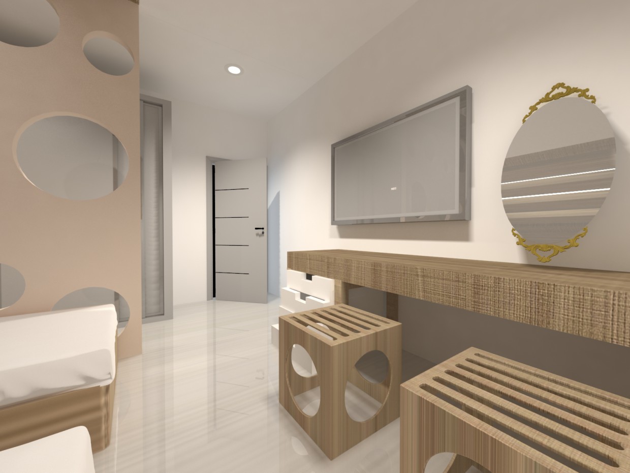 Guest room in 3d max vray image