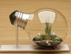 Micro-monde dans la lampe