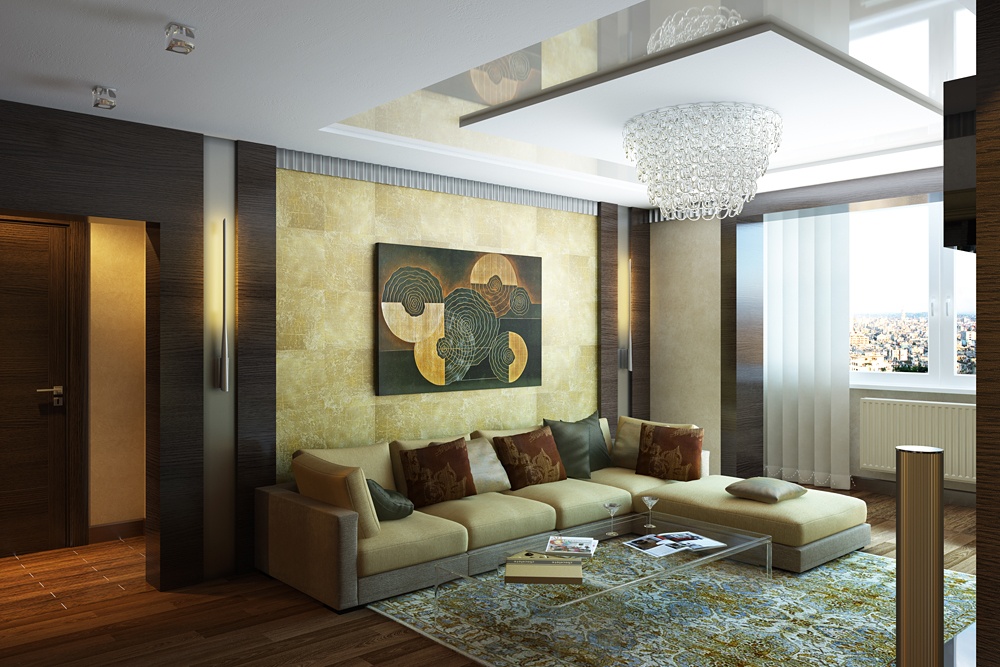 living room in Blender cycles render image