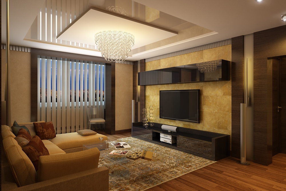 living room in Blender cycles render image