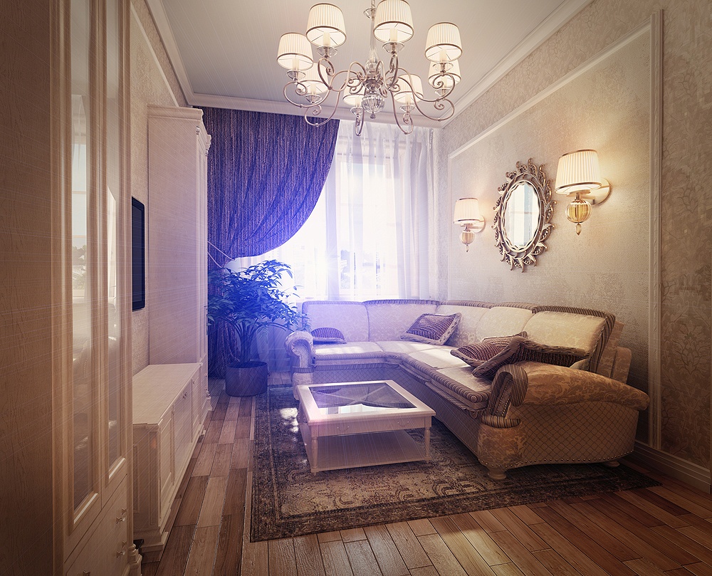 Wohnzimmer in 3d max corona render Bild